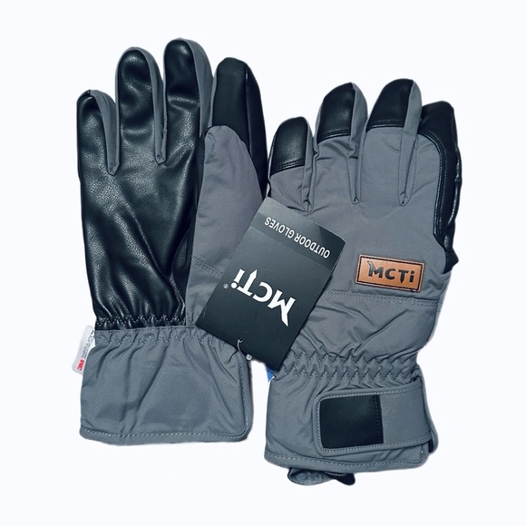 MCTI NWT Lightweight & Warm Men's Cold Weather Gloves Gray Black Men’s Size L - Picture 3 of 8